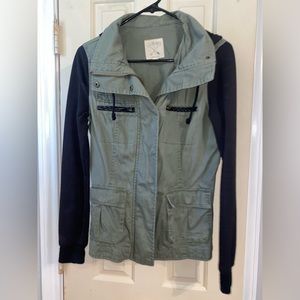 Army Green Jacket With Hoodie